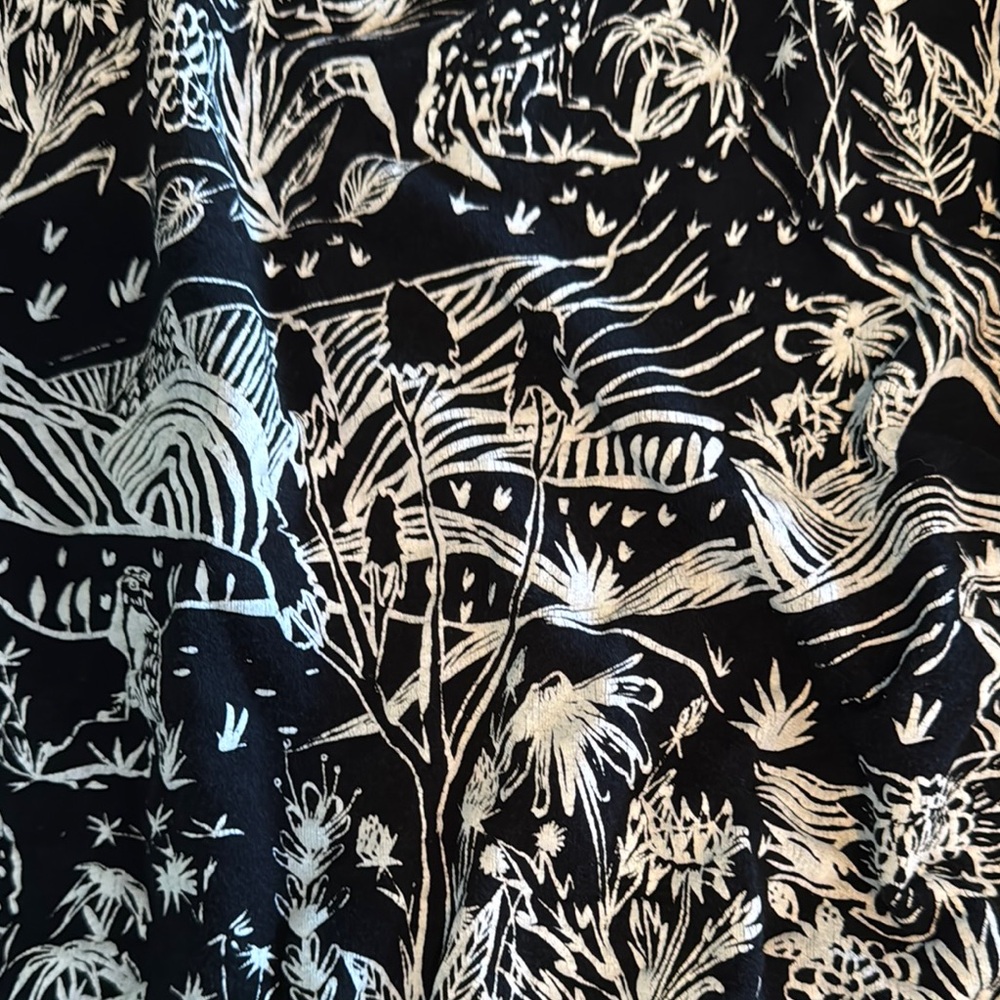 Thief and Bandit Black and White Patterned Fabric